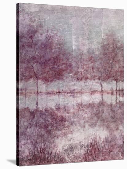 Shimmering Plum Landscape 1-Jill Schultz McGannon-Stretched Canvas