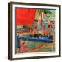 Shimmering Sea, Saint-Tropez-Peter Graham-Framed Giclee Print