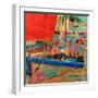 Shimmering Sea, Saint-Tropez-Peter Graham-Framed Giclee Print