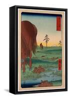 Shimosa Koganehara-Utagawa Hiroshige-Framed Stretched Canvas