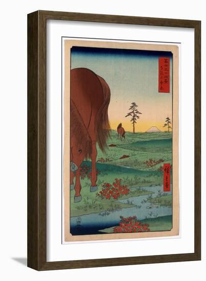 Shimosa Koganehara-Utagawa Hiroshige-Framed Giclee Print