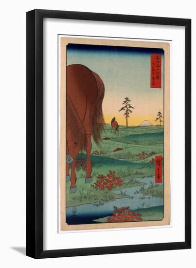 Shimosa Koganehara-Utagawa Hiroshige-Framed Giclee Print