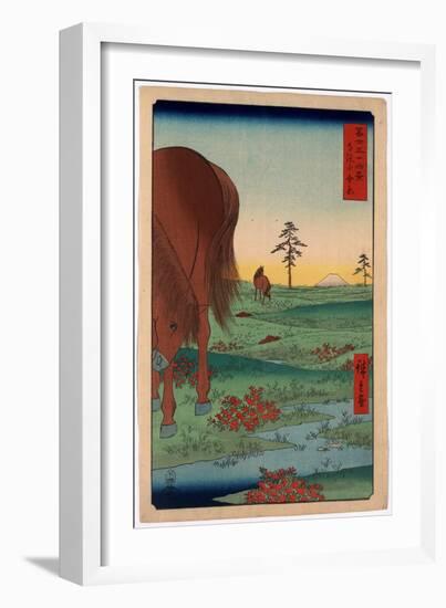 Shimosa Koganehara-Utagawa Hiroshige-Framed Giclee Print