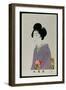 Shin Bijin (True Beauties) Depicting a Seated Woman, from a Series of 36, Modelled on an Earlier…-Toyohara Chikanobu-Framed Giclee Print