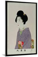 Shin Bijin (True Beauties) Depicting a Seated Woman, from a Series of 36, Modelled on an Earlier…-Toyohara Chikanobu-Mounted Giclee Print