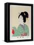 Shin Bijin (True Beauties) Depicting a Woman in a Green Floral Kimono, from a Series of 36,…-Toyohara Chikanobu-Framed Stretched Canvas