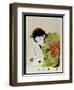 Shin Bijin (True Beauties) Depicting a Woman Playing with a Kitten, from a Series of 36, Modelled…-Toyohara Chikanobu-Framed Premium Giclee Print