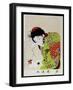 Shin Bijin (True Beauties) Depicting a Woman Playing with a Kitten, from a Series of 36, Modelled…-Toyohara Chikanobu-Framed Giclee Print