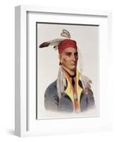 Shin-Ga-Ba W"Ossin or "Image Stone," a Chippeway Chief-James Otto Lewis-Framed Giclee Print