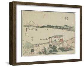 Shinagawa, 1799-1802-Katsushika Hokusai-Framed Giclee Print