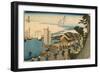 Shinagawa: Departure of a Daimy? from the series 53 Stations of the Tokaido, 1831-4-Ando or Utagawa Hiroshige-Framed Giclee Print