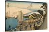 Shinagawa: Departure of a Daimy? from the series 53 Stations of the Tokaido, 1831-4-Ando or Utagawa Hiroshige-Stretched Canvas