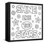 Shine like the Stars. Coloring Page. Vector Illustration.-null-Framed Stretched Canvas