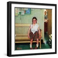 "Shiner" or "Outside the Principal's Office", May 23,1953-Norman Rockwell-Framed Premium Giclee Print