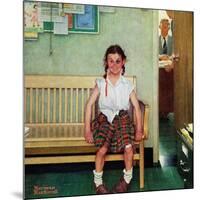 "Shiner" or "Outside the Principal's Office", May 23,1953-Norman Rockwell-Mounted Giclee Print