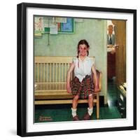 "Shiner" or "Outside the Principal's Office", May 23,1953-Norman Rockwell-Framed Giclee Print