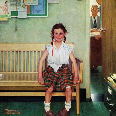 '"Shiner" or "Outside the Principal's Office" Saturday Evening Post Cover, May 23,1953' Giclee