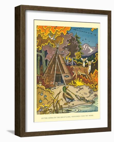 Shingebiss' Home-Hauman-Framed Art Print