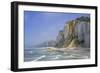 Shingle beach and chalk cliffs, Normandy, France-Philippe Clement-Framed Photographic Print