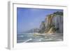 Shingle beach and chalk cliffs, Normandy, France-Philippe Clement-Framed Photographic Print