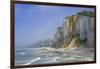 Shingle beach and chalk cliffs, Normandy, France-Philippe Clement-Framed Photographic Print