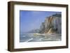 Shingle beach and chalk cliffs, Normandy, France-Philippe Clement-Framed Photographic Print