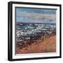 Shingle Shoreline, 2021 (oil on canvas)-Sylvia Paul-Framed Giclee Print