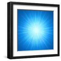 Shining Blue Lights-marinini-Framed Art Print