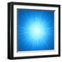 Shining Blue Lights-marinini-Framed Art Print