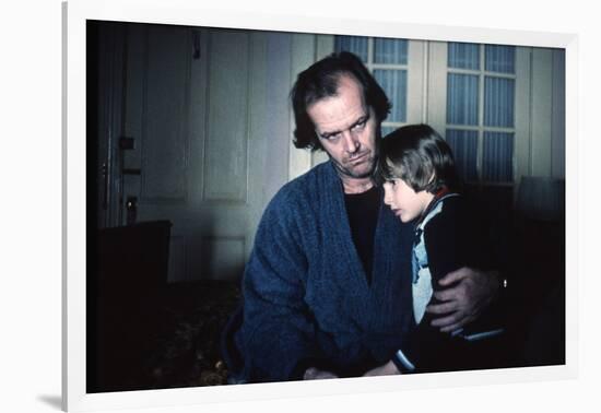 Shining by Stanley Kubrik with Jack Nicholson and Danny Llyod, 1980 (d'apres StephenKing) (photo)-null-Framed Photo