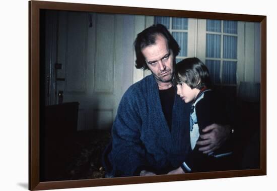 Shining by Stanley Kubrik with Jack Nicholson and Danny Llyod, 1980 (d'apres StephenKing) (photo)-null-Framed Photo