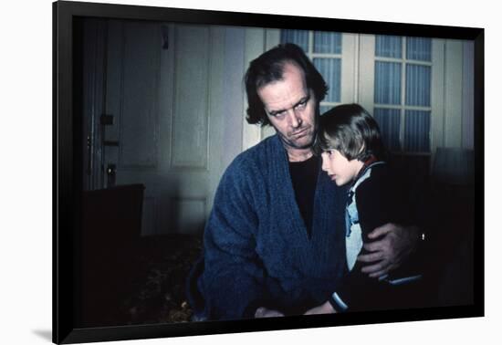 Shining by Stanley Kubrik with Jack Nicholson and Danny Llyod, 1980 (d'apres StephenKing) (photo)-null-Framed Photo