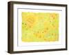 Shining Flower Garden on Yellow Japanese Paper-Miyuki Hasekura-Framed Giclee Print