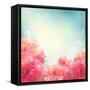 Shining Flowers Roses (Peonies) Background-kostins-Framed Stretched Canvas