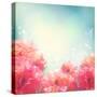 Shining Flowers Roses (Peonies) Background-kostins-Stretched Canvas