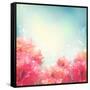 Shining Flowers Roses (Peonies) Background-kostins-Framed Stretched Canvas