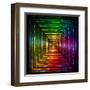 Shining Lights Rainbow Colors Frame-art_of_sun-Framed Art Print