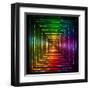 Shining Lights Rainbow Colors Frame-art_of_sun-Framed Art Print