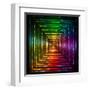 Shining Lights Rainbow Colors Frame-art_of_sun-Framed Art Print