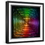 Shining Lights Rainbow Colors Frame-art_of_sun-Framed Art Print