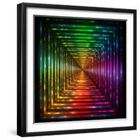 Shining Lights Rainbow Colors Frame-art_of_sun-Framed Premium Giclee Print