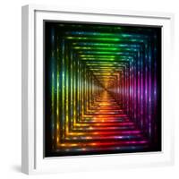 Shining Lights Rainbow Colors Frame-art_of_sun-Framed Premium Giclee Print