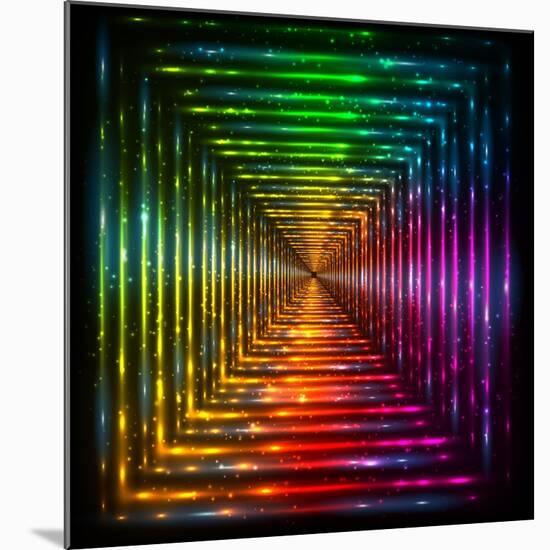 Shining Lights Rainbow Colors Frame-art_of_sun-Mounted Premium Giclee Print