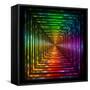 Shining Lights Rainbow Colors Frame-art_of_sun-Framed Stretched Canvas