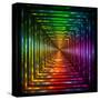 Shining Lights Rainbow Colors Frame-art_of_sun-Stretched Canvas