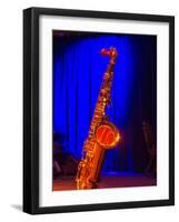 Shining Saxophone Backstage, Bethlehem, Pennsylvania, United States-David H. Wells-Framed Photographic Print