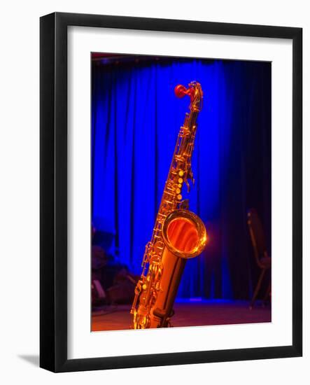 Shining Saxophone Backstage, Bethlehem, Pennsylvania, United States-David H. Wells-Framed Photographic Print