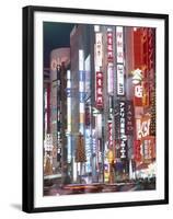 Shinjuku-Dori, Shinjuku, Tokyo, Honshu, Japan-null-Framed Premium Photographic Print