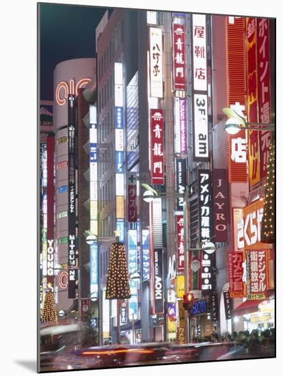 Shinjuku-Dori, Shinjuku, Tokyo, Honshu, Japan-null-Mounted Premium Photographic Print