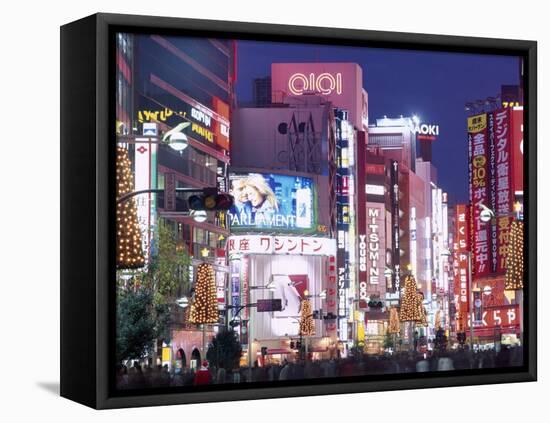 Shinjuku-Dori, Shinjuku, Tokyo, Honshu, Japan-null-Framed Stretched Canvas